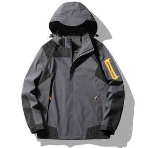 <b>Men's</b> Custom Polyester Softshell <b>Jacket</b> High Quality Breathable Waterproof Hooded Windbreaker Casual Style XS Size Wholesale - Product Image 3
