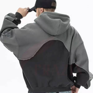 Sweat à capuche homme personnalisé, coupe ample, épaules tombantes, léger et respirant, en polyester/coton de haute qualité, collection hiver 2026 - Product Image 2