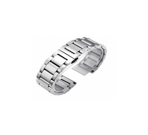 Bracelets de montre intelligente unisexes de luxe en acier inoxydable souple, réglables, respirants, légers et résistants à l'eau, 18-24 mm, GD005 Argent - Product Image 1