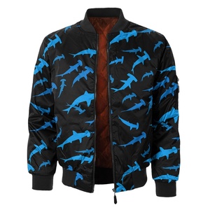 Custom Men's 100% Polyester Silk Bomber <b>Jacket</b> High Quality Winter Casual Style Zipper Closure <b>Light</b> New Printed XL Hooded - Product Image 1