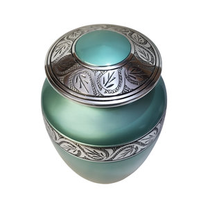 Urne funéraire humaine élégante et moderne en métal finition marron peinte à la bombe conception durable de haute qualité pour les funérailles et le mémorial - Product Image 4