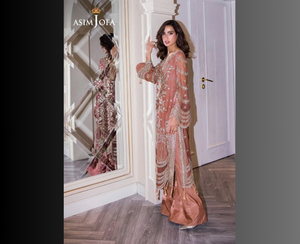 Asim Jofa Luxury Embroidered Ladies Suits Festive Collection Sumaira Stitched 3 Pcs Custom <b>Stitch</b> Evening Dresses Fancy Dupatta - Product Image 4