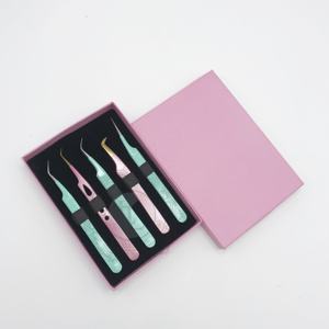 Caja de tarjetas personalizada, pinzas de acero inoxidable sostenibles, Punta puntiaguda, pinzas de Punta dorada, múltiples opciones de recubrimiento en polvo - Product Image 5