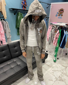 Nueva Colección Invierno 2026, Conjunto Deportivo de Dos Piezas con Capucha Negra, Ropa Deportiva Shan 100% Algodón, con Cintura Elástica - Product Image 3