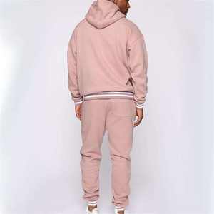 Ensemble survêtement unisexe personnalisé, pantalon de survêtement et sweat-shirt, survêtement d'hiver uni pour homme, coupe-vent, survêtement ample et évasé pour homme - Product Image 3