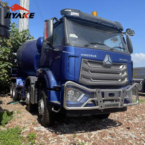 HOWO 8x4 미니 중고 콘크리트 믹서 트럭 자동 공급 유압 펌프 및 콘크리트 믹서 트럭 부품 콘크리트 믹서 트럭 - Product Image 1