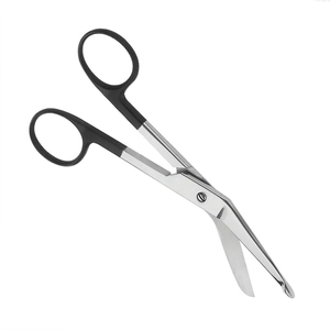 Ciseaux à bandage en acier allemand Lame incurvée de 6 "Manche noir Ciseaux médicaux Ciseaux chirurgicaux à pointe fine - Product Image 3