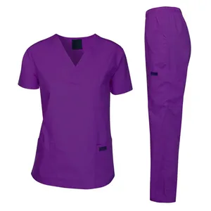 Customized Wholesale Uniform Medical Scrub Suits Fashionable Medico Nursing Scrub Sets Uniforms With Custom Logo