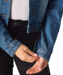 แจ็กเก็ตผ้ายีนส์สำหรับผู้หญิงเสื้อแจ็กเก็ตผ้าฝ้ายระบายอากาศได้ดีสำหรับฤดูใบไม้ร่วง - Product Image 4