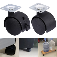 Roulettes de meuble en plastique Ressam Roulettes pivotantes pour chaise de bureau à usage intensif avec frein