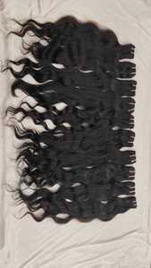 Paquete de cabello Remy alineado con cutícula virgen, vendedores individuales, máquina de cabeza completa, extensiones de cabello Natural de templo de trama doble, permanente para todos - Product Image 5