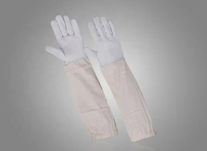 Gants d'apiculture en cuir jaune de haute qualité du Pakistan anti-coupure anti-dérapant anti-statique anti-vibration - Product Image 2