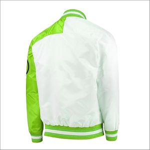 Chaqueta Varsity de Hombre, Personalizada con Logotipo, de Satén Chenille, Bordada, de Dos Tonos, Estilo Letterman, Vintage, con Manga Lisa en la Parte Delantera - Product Image 5