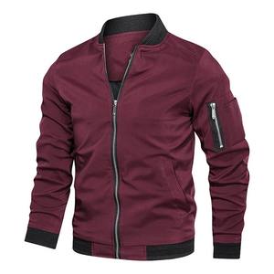 Printemps Automne Hommes Bomber Veste Décontractée Légère Pour Hommes Sport Coupe-Vent Zip Up Manteau avec Poches Vêtements - Product Image 1
