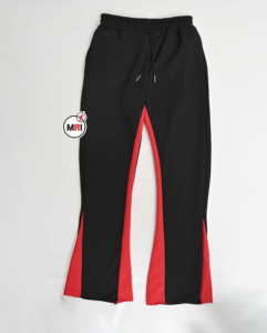 High Demand Customized 100% Cotton Fleece Sweatpants Breathable Custom logo Solid Colors Unique Style <b>Flare</b> Pant for <b>Men</b> - Product Image 3