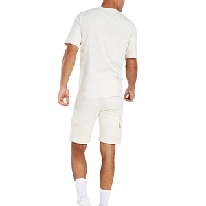 High Street Style Customizable Men's Unisex Casual Shorts <b>Sets</b> Two-Piece Gym Summer Plus Size 100% Cotton Breathable - Product Image 3