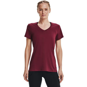 T-shirt à col en V Mehroon pour femme, coupe ajustée, léger, respirant, à manches courtes - Product Image 1