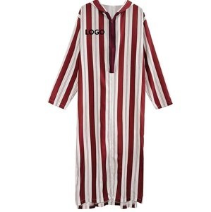 Vente en gros de vêtements islamiques Jubba Robes saoudiennes unies à manches longues Jubbah Vêtements pour musulmans ethniques teints en couleur unie Robes Thobes - Product Image 4