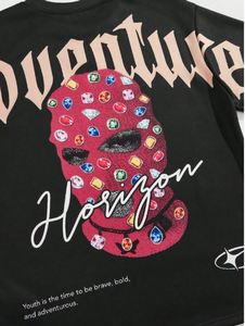 เสื้อยืดผ้าฝ้าย100% ขนาดใหญ่พิเศษของผู้ชายผ้าเฟรนช์เทอร์รี่เสื้อสไตล์สตรีทแวร์ดีไซน์สะพายไหล่มีลายพิมพ์ DTG ทรงหลวม - Product Image 3