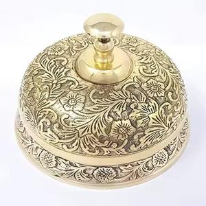 Sonnette de service artisanale en laiton massif, pour bureau, comptoir d'hôtel, sonnette d'appel, décoration, cadeau - Product Image 2