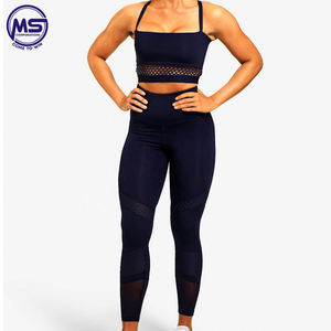 Legging d'entraînement de course à pied taille haute pour femmes nouveauté OEM Patchwork personnalisé vêtements de sport tissu tricoté vêtements de sport personnalisables - Product Image 2