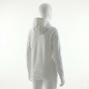 Sweat à capuche de créateur en polaire structuré haut de gamme personnalisé, style cyberpunk, avec piping LED bleu et broderie 3D sur le devant - Product Image 2