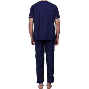 2025 Costumes de gommage d'allaitement pour hommes avec logo personnalisé avec uniformes d'hôpitaux en tissu tricoté de poche pour hommes - Product Image 3