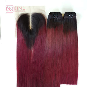 Extensiones de cabello vietnamita crudo de trama a máquina, personaliza todos los estilos y colores, pelucas delanteras de encaje para mujeres negras - Product Image 2