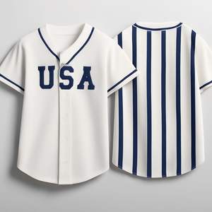 Camisetas de béisbol de alta calidad para hombre, camisas con botones completos, uniformes deportivos, Tops, ropa informal estilo Hip Hop, trajes - Product Image 6