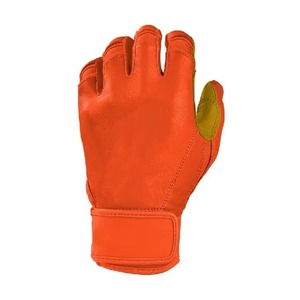Gants de frappeur de baseball en cuir de haute qualité professionnels, durables, confortables, couleur unie, fermeture à boucle personnalisable - Product Image 2