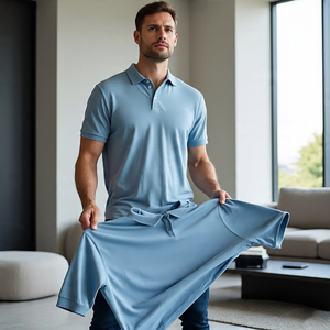 Gimnasio Fitness Wear Polo Shirt Hombres de alta calidad Turn Down Collar Polo T Shirt Mens Jogging Fitness Wear Polo Shirt Hombres - Product Image 2