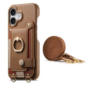 Cartera de cuero Flip Cover All Inclusive Protection Mobile Phone Cases para iPhone PU bolsas de teléfono para Samsung Wristband case pouch - Product Image 1