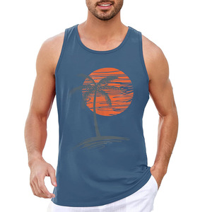 Camiseta sin mangas para hombre, precio razonable, servicio OEM, transpirable, antiarrugas, cómoda, mejor tela, superventas, camiseta sin mangas antiarrugas para hombre - Product Image 1