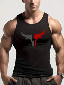 Camiseta de hombre de peso pesado de entrenamiento informal transpirable personalizada, ajustada para Fitness camiseta sin mangas, deportes musculares, gimnasio - Product Image 3