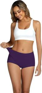 Braguitas Hipster para Mujer, Suaves y Refinadas, Tejido Liso, Transpirable, Elástico, Cómodo, Cobertura Total, Bordado Diario - Product Image 2