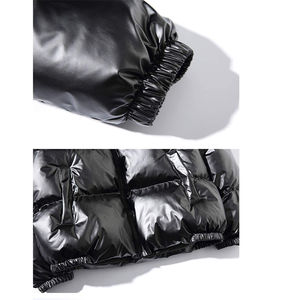 Veste bouffante à la mode pour hommes Offre Spéciale pour l'hiver tissu imperméable fermeture à glissière coton remplissage doudoune - Product Image 5