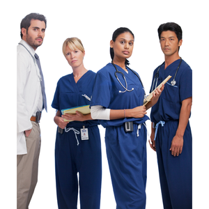 Medical Scrubs Uniforms Customized Your Logo Design Fashionable Hospital Nursing Jogger Pants Soft Cotton Dobby Fabric Needle - Product Image 3