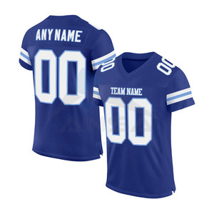 ผู้ผลิตเสื้อฟุตบอลสไตล์วินเทจอเมริกันแบบสั่งทำพิเศษ เสื้อฟุตบอลฝรั่งเศสทรงโอเวอร์ไซส์ ผ้าถักตาข่าย คอวี สไตล์เรโทร - Product Image 1