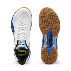 Chaussures de badminton professionnelles SOLM8 CS50 pour tous les terrains, blanches/bleues, chaussures de sport et d'entraînement avec doublure en mesh pour l'été - Product Image 2