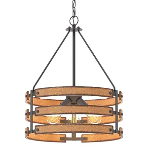 3 Keuken Hanglampen Barnwood Rustieke Verlichtingsarmaturen Art Deco Hout Kroonluchter Licht