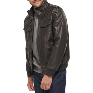 Chaqueta de Cuero de Oveja Genuina con Logotipo Personalizado, Color Sólido, Prenda Exterior Moderna, Chaquetas de Cuero de Alta Calidad para Hombre - Product Image 3