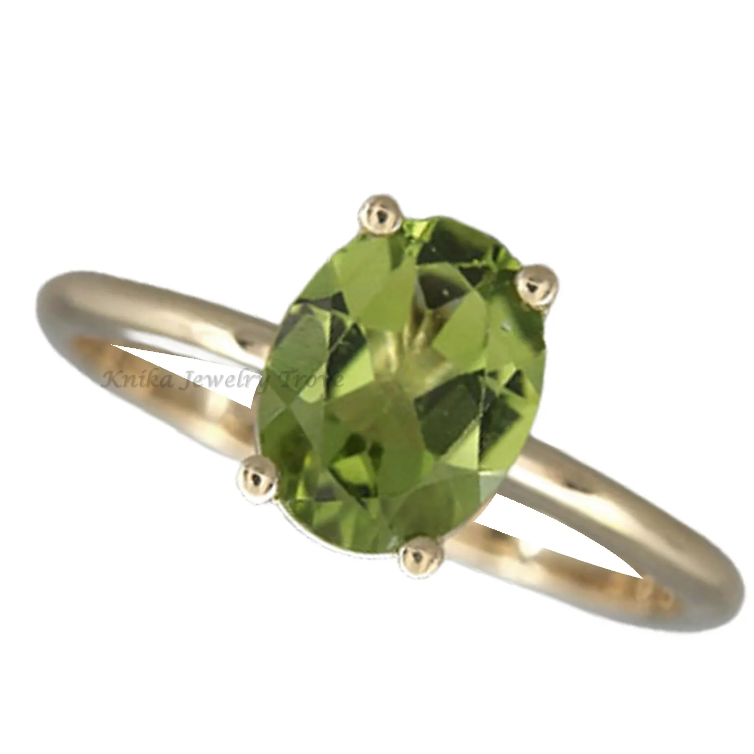 Schmuck Großhändler unverwechselbare Ringe Silber Olivengrün Peridot Edelstein Ringe Damenzubehör 925er Sterling-Silberring