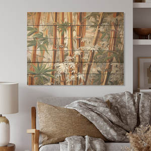 Minimalm ป้ายไม้ไผ่ติดผนังลายไม้สนธรรมชาติ - Product Image 1