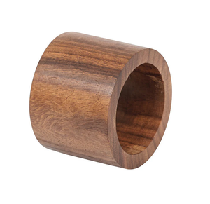Anneau de serviette en bois rond pour table à manger, anneau de serviette fait main, décoration personnalisée, porte-serviettes au prix le plus bas - Product Image 1
