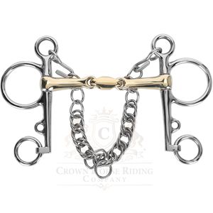 อุปกรณ์บิตม้าเพลแฮมสแตนเลสอย่างดี พร้อมห่วงเกี่ยวแบบข้อต่อ สำหรับม้า - Product Image 1