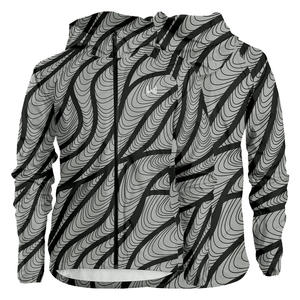 Léger 100% Nylon veste de course capuche hauts actifs imperméable respirant coupe-vent extérieur Style décontracté pour printemps fermeture éclair - Product Image 3