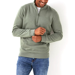 Sudadera con media cremallera hecha a medida, superventas, último estilo, para hombre, suministro directo de fábrica, nuevo diseño, jersey para hombre, sudadera - Product Image 1