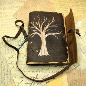 Tạp Chí da cổ điển được thiết kế với một cây nghệ thuật của cuộc sống khắc trên bìa trước được làm từ chất lượng cao đau khổ - Product Image 2