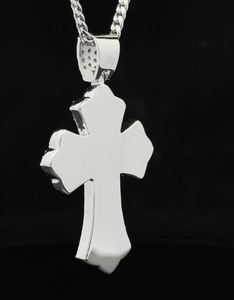 Men's 14K Yellow Gold 925 <b>Sterling</b> <b>Silver</b> <b>Pendant</b> VVS Moissanite Diamond <b>Cross</b> with Pointer Gold Plated for Parties - Product Image 3