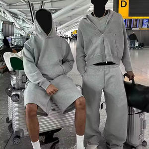 Ensemble de survêtement personnalisé pour fabricants de vêtements : survêtement de sport ample de haute qualité avec pantalon de jogging et sweat à capuche - Product Image 5